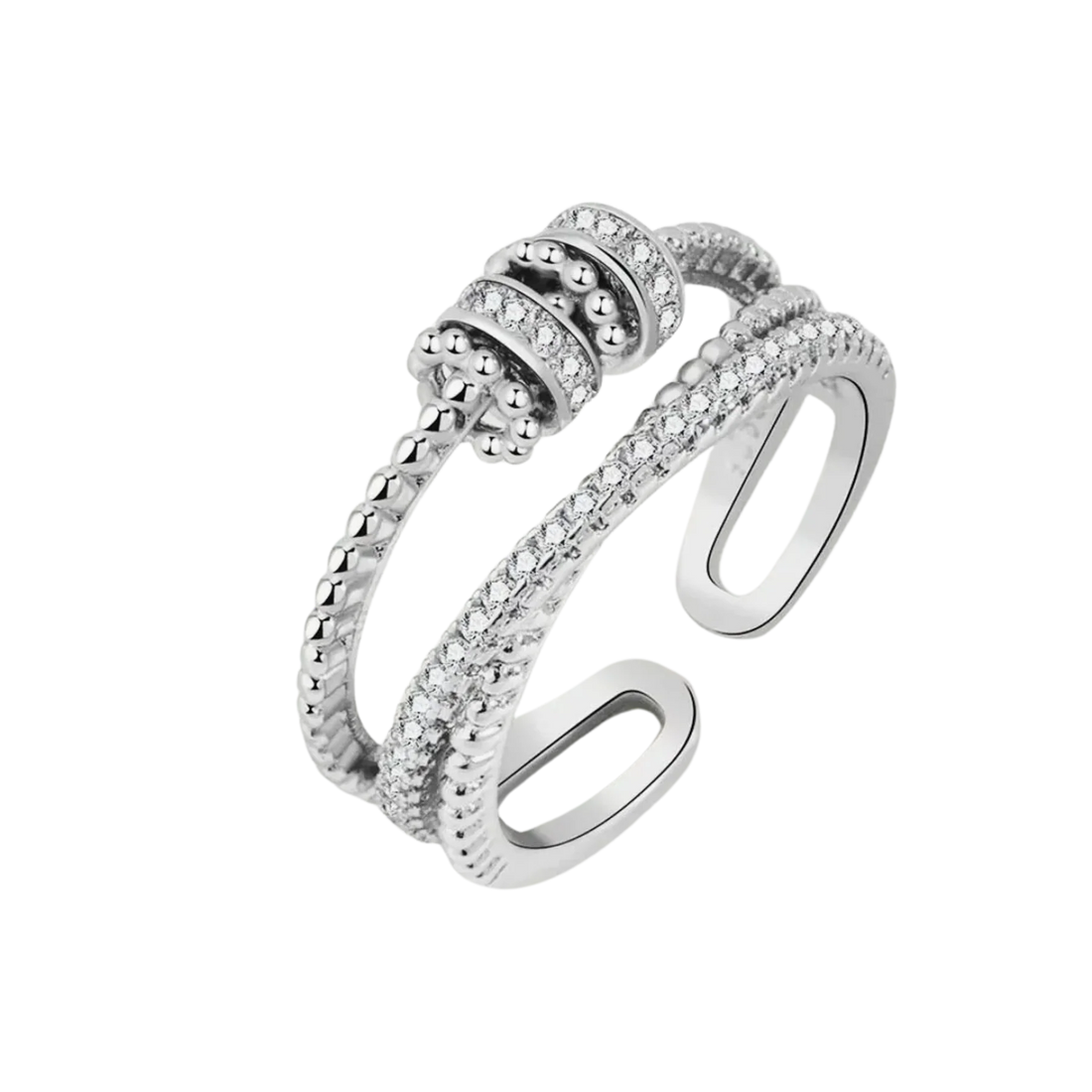 Beyond Beads: Chic Sterling Silver Anxiety Rings - Your Stylish Stress Savior