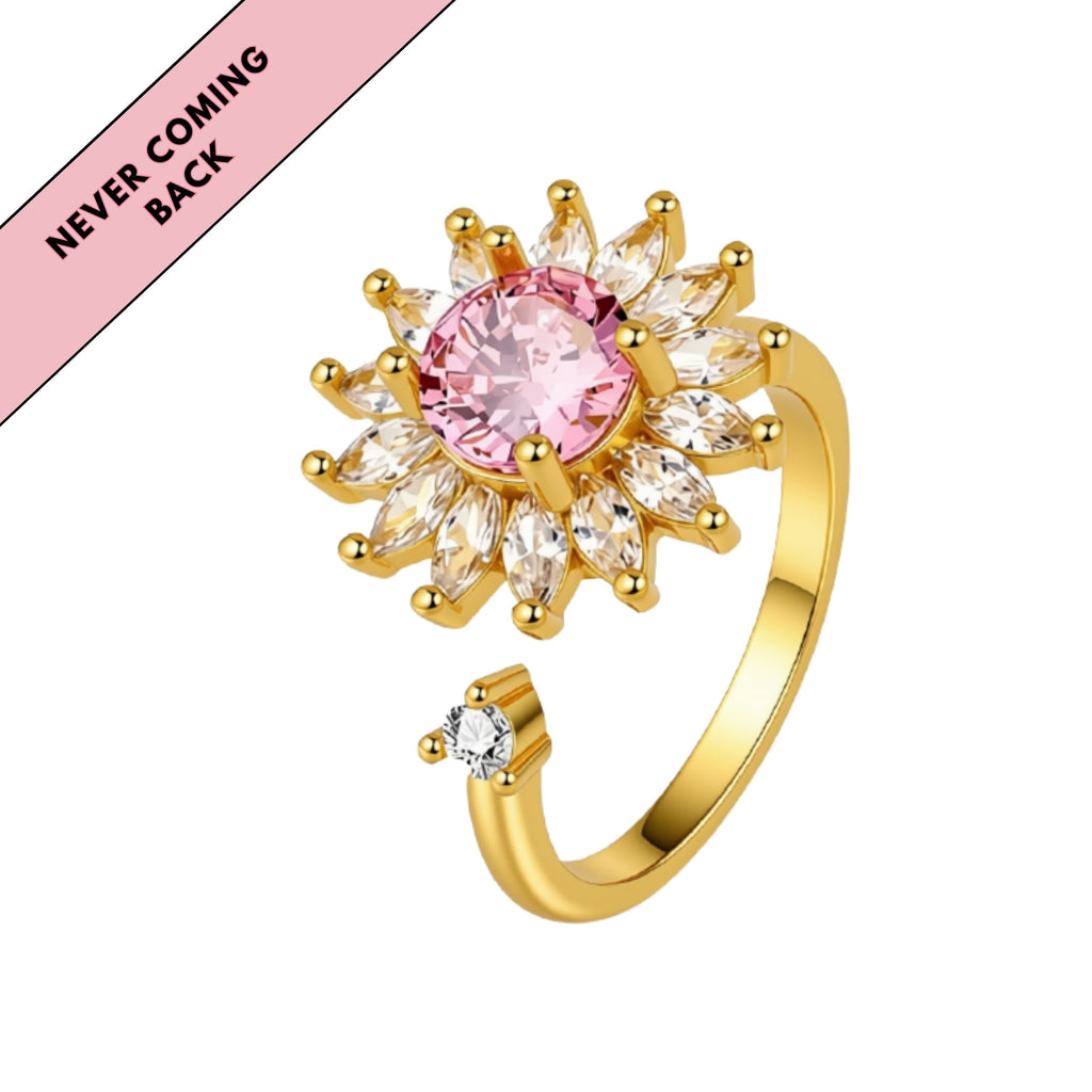RACHEL - Radiant Sunflower Spinner Ring