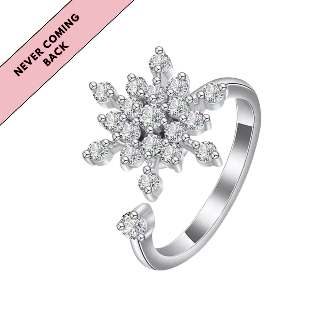 CHLOE -  Crystal Flower Spinner Ring