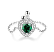 Emerald Enchantment Heart Ring