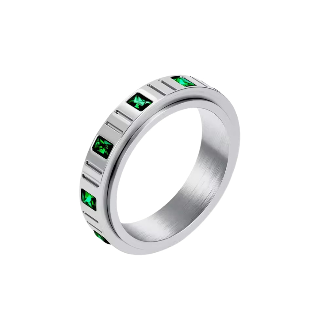 AMARA - Rotating Fidget Ring (SILVER)
