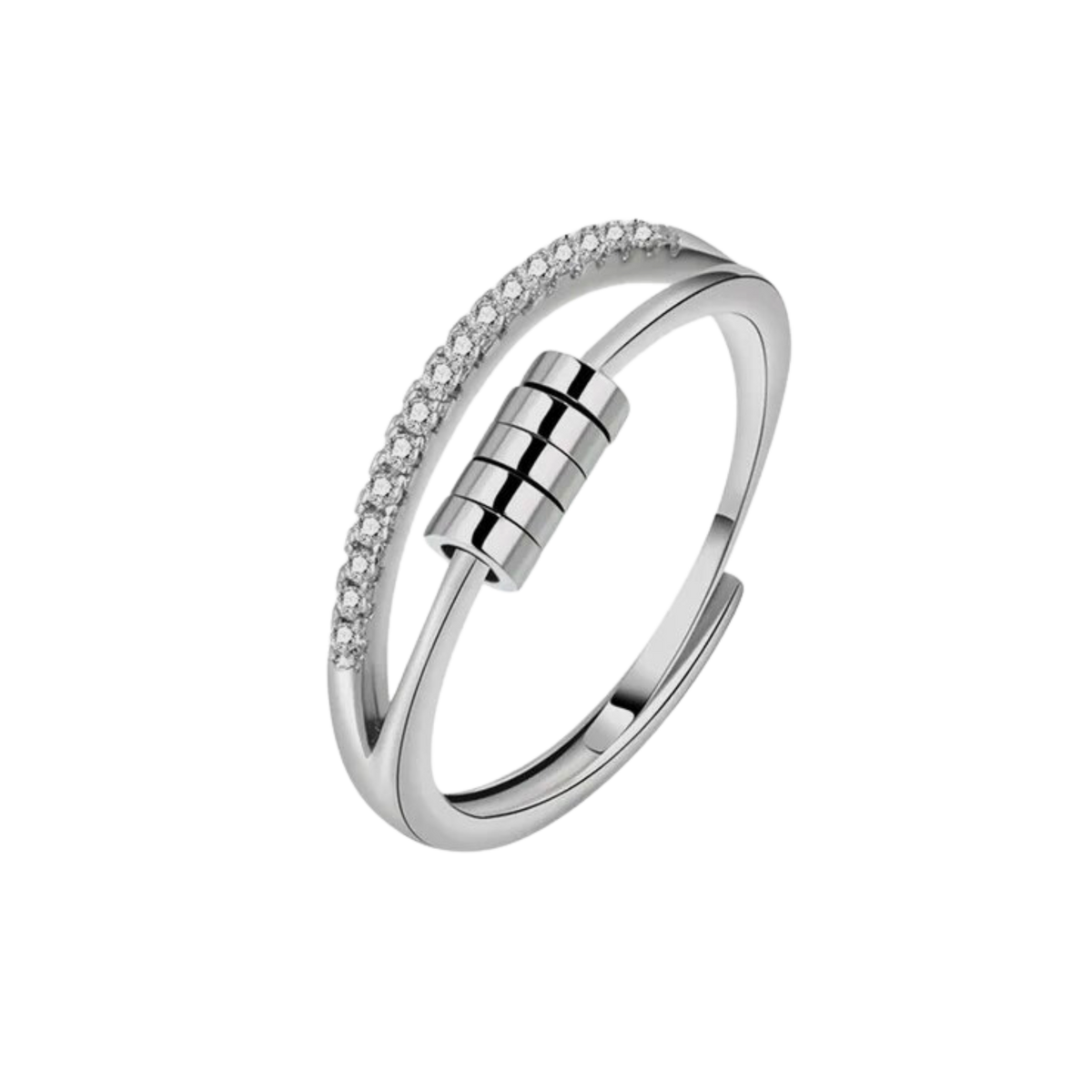 KIM S925 Sterling Silver Beaded Ring
