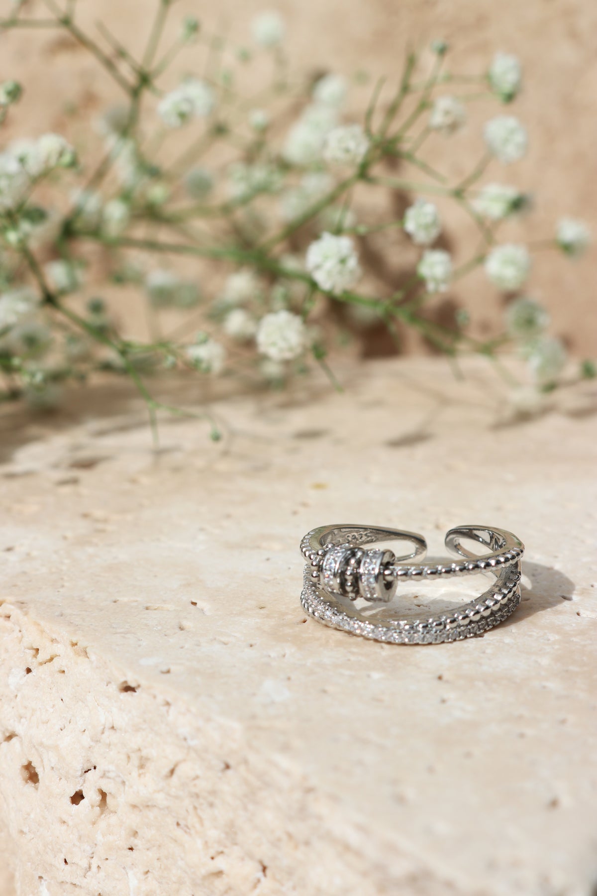 KYLIE Beaded Ring (SILVER)