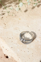 KYLIE S925 Sterling Silver Beaded Ring (SILVER)