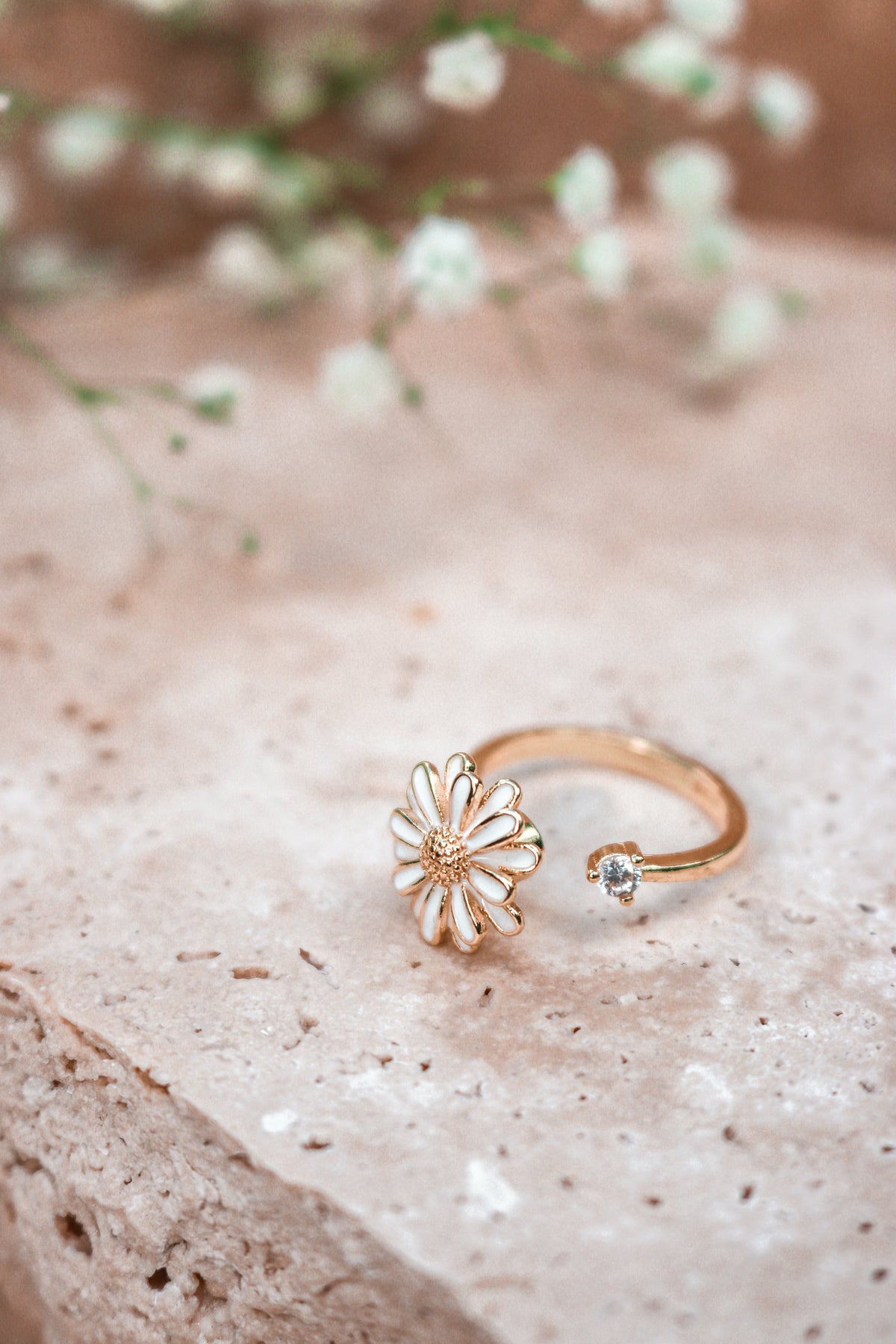 DAISY - 925 Sterling Silver Daisy Dreams Spinner Ring