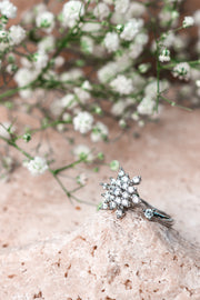 CHLOE -  Crystal Flower Spinner Ring