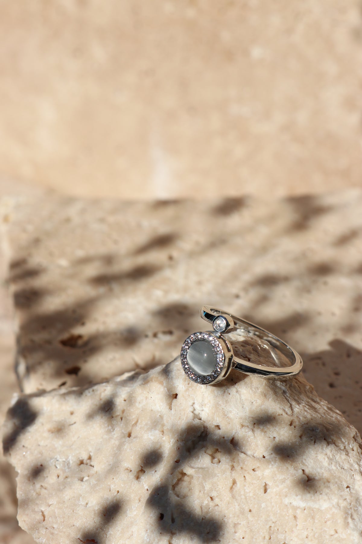 OLIVIA - S925 Sterling Silver Opal Spinner Ring