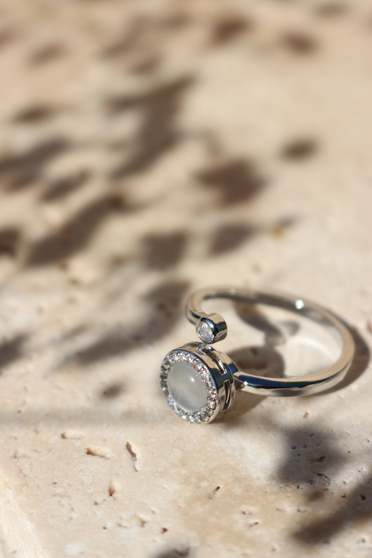 OLIVIA - S925 Sterling Silver Opal Spinner Ring