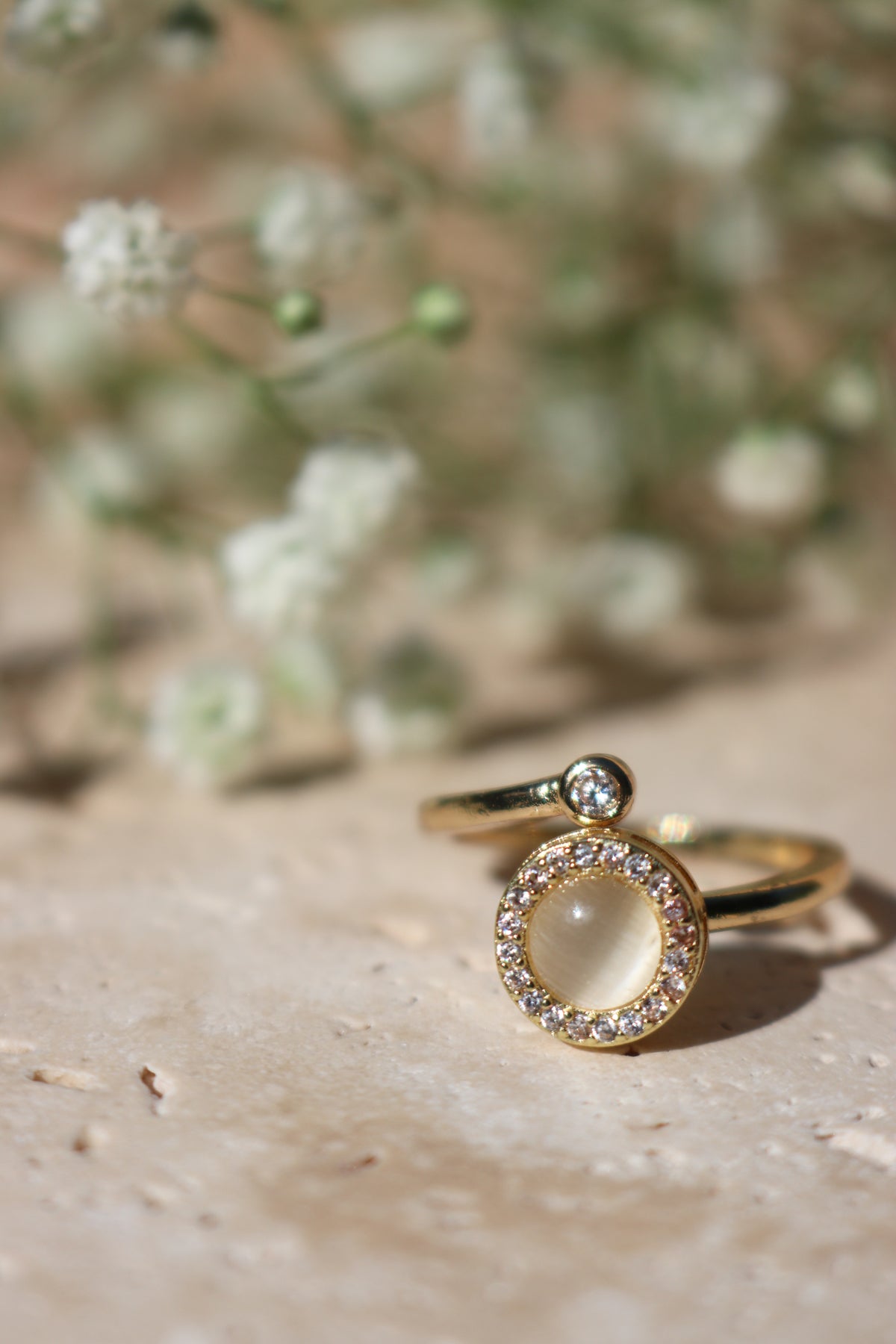 OLIVIA - S925 Sterling Silver Opal Spinner Ring