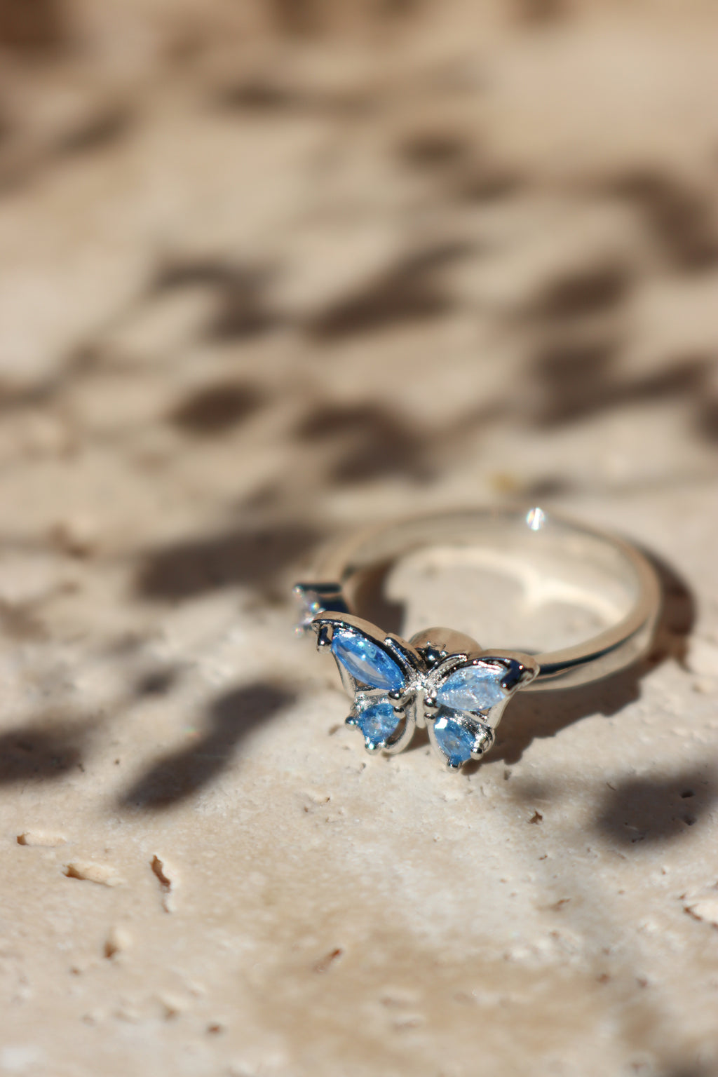EMMA - Blue Butterfly Spinner Ring