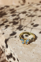 EMMA - Blue Butterfly Spinner Ring