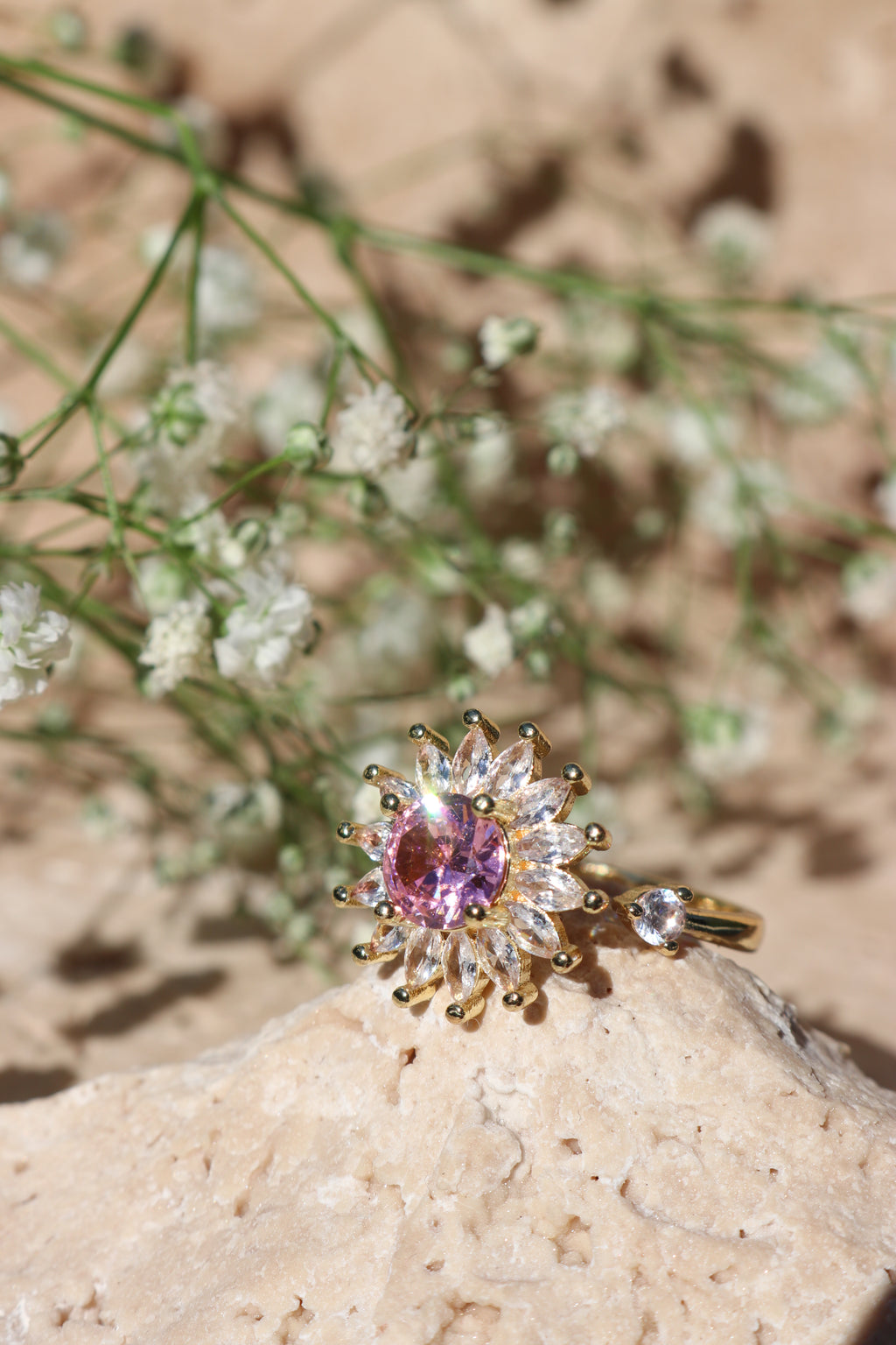 RACHEL - Radiant Sunflower Spinner Ring