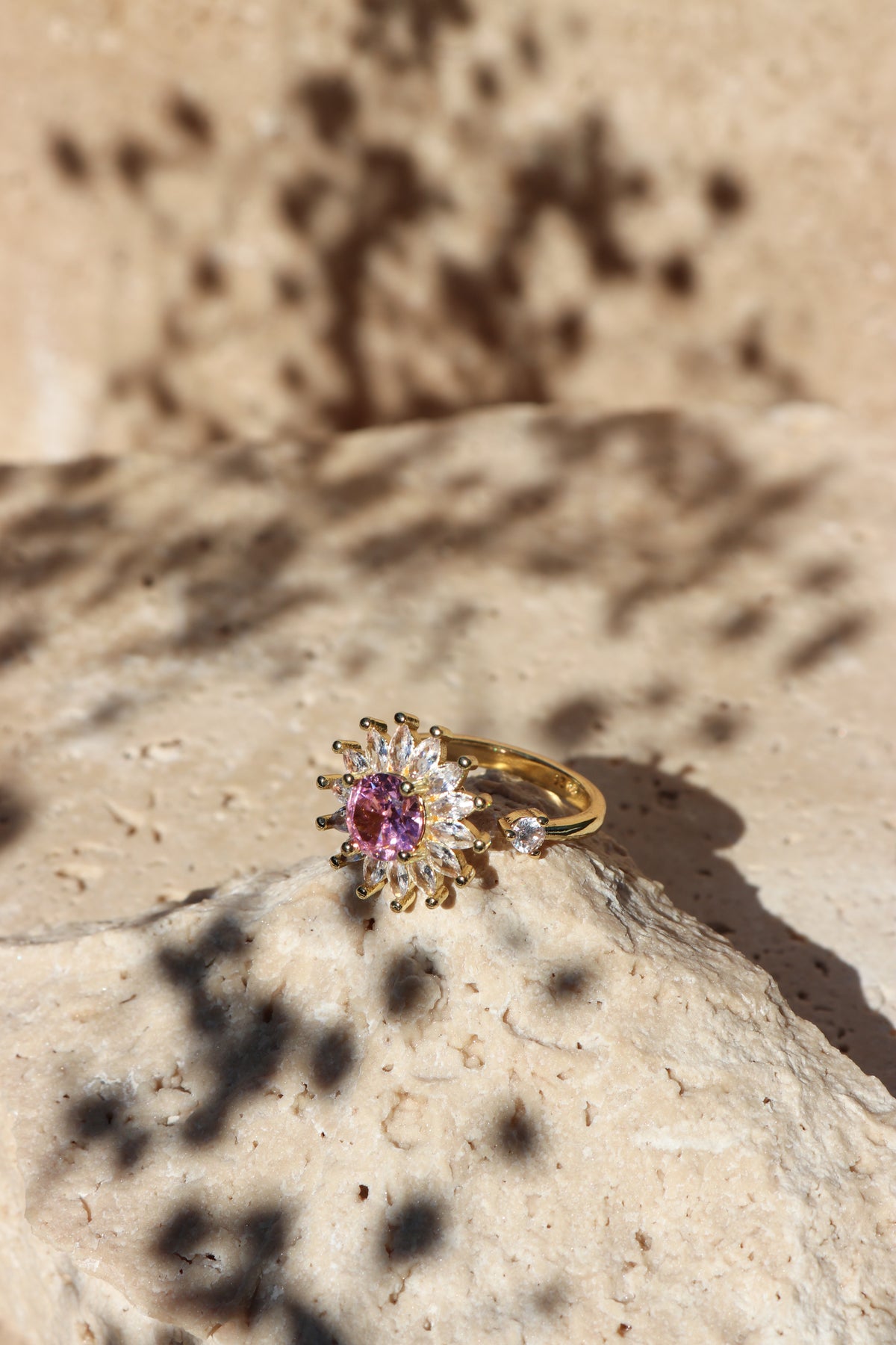 RACHEL - Radiant Sunflower Spinner Ring