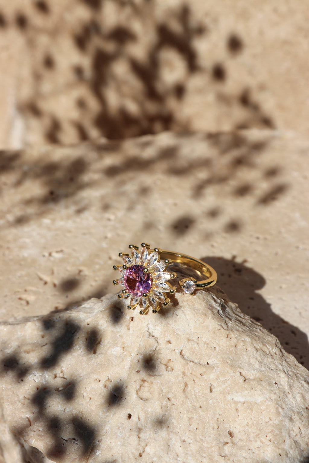 RACHEL - Radiant Sunflower Spinner Ring