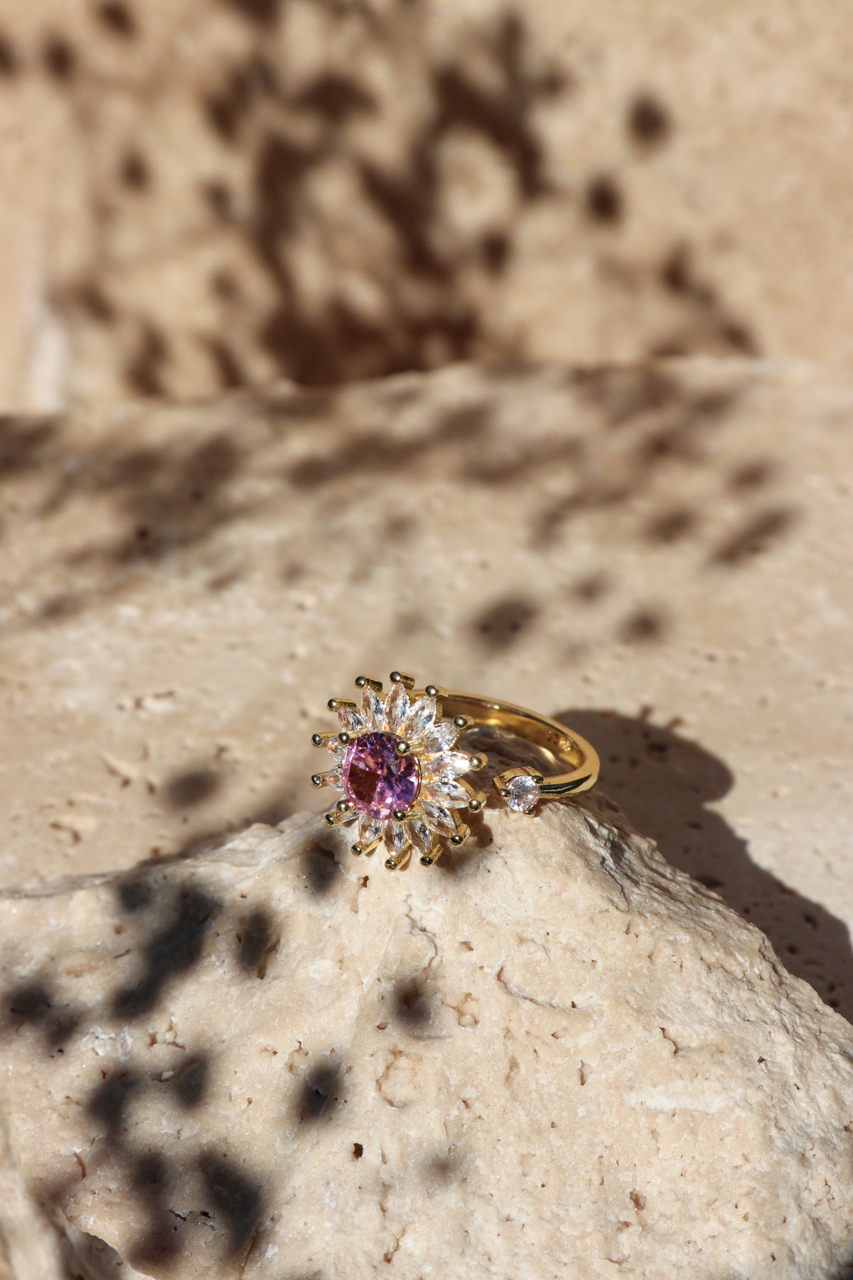 RACHEL - Radiant Sunflower Spinner Ring