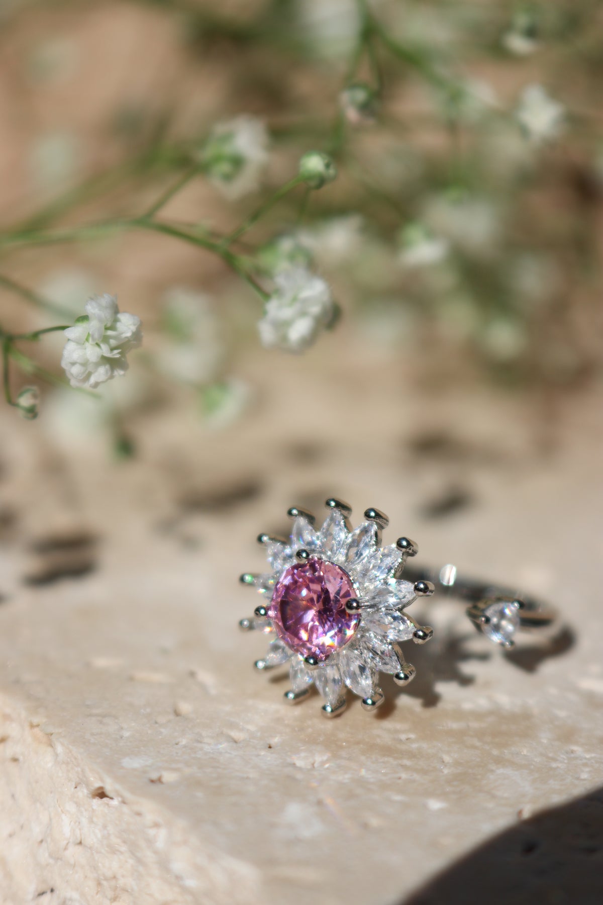 RACHEL - Radiant Sunflower Spinner Ring