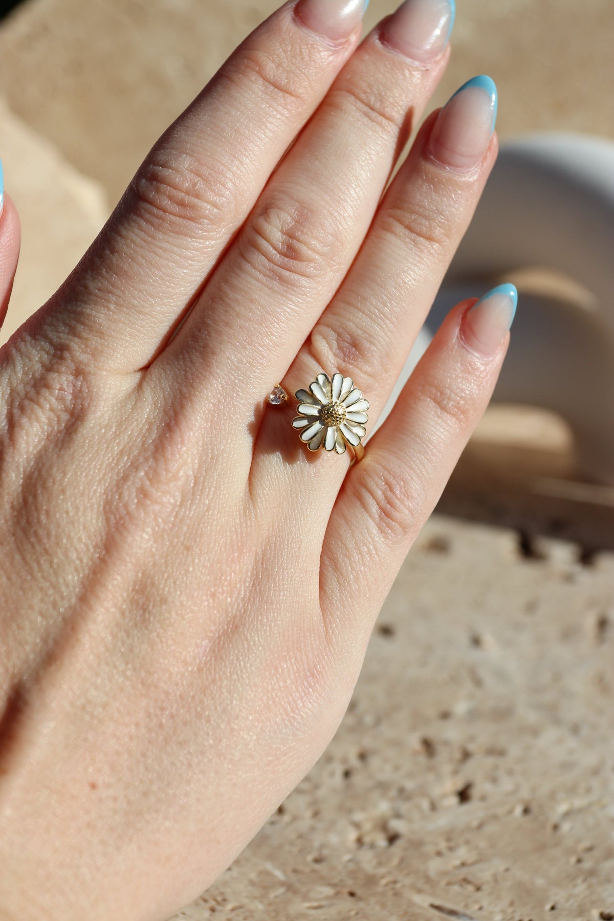 DAISY - 925 Sterling Silver Daisy Dreams Spinner Ring