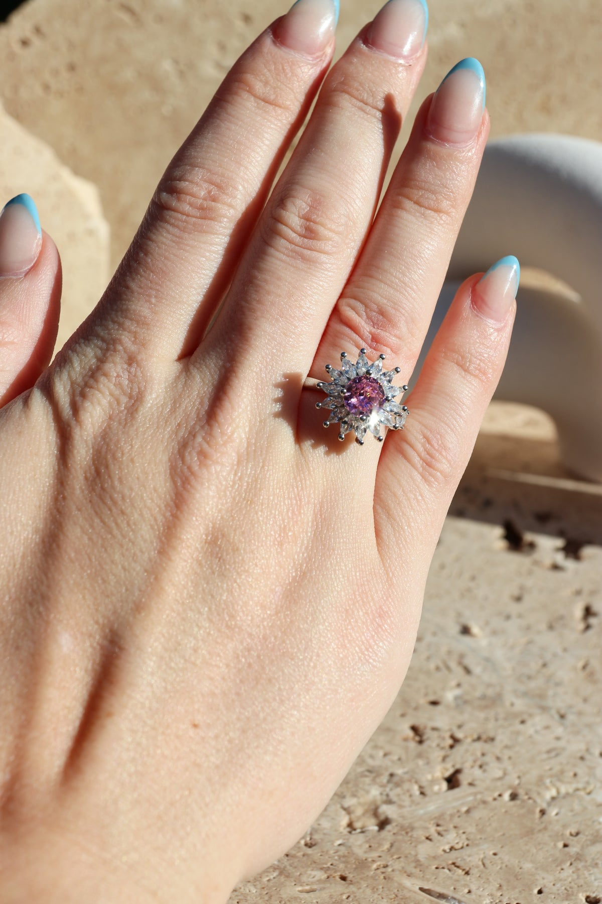 RACHEL - Radiant Sunflower Spinner Ring