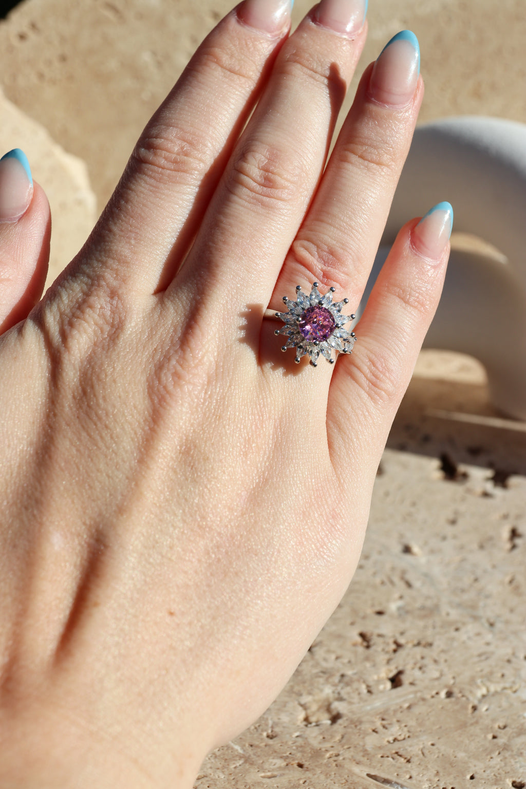 RACHEL - Radiant Sunflower Spinner Ring