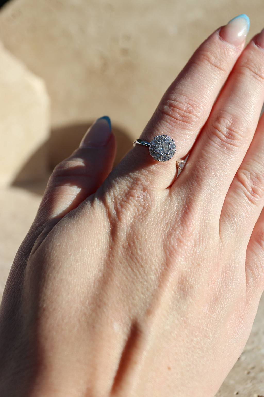 ZEENA - Crystal Club Spinner Ring