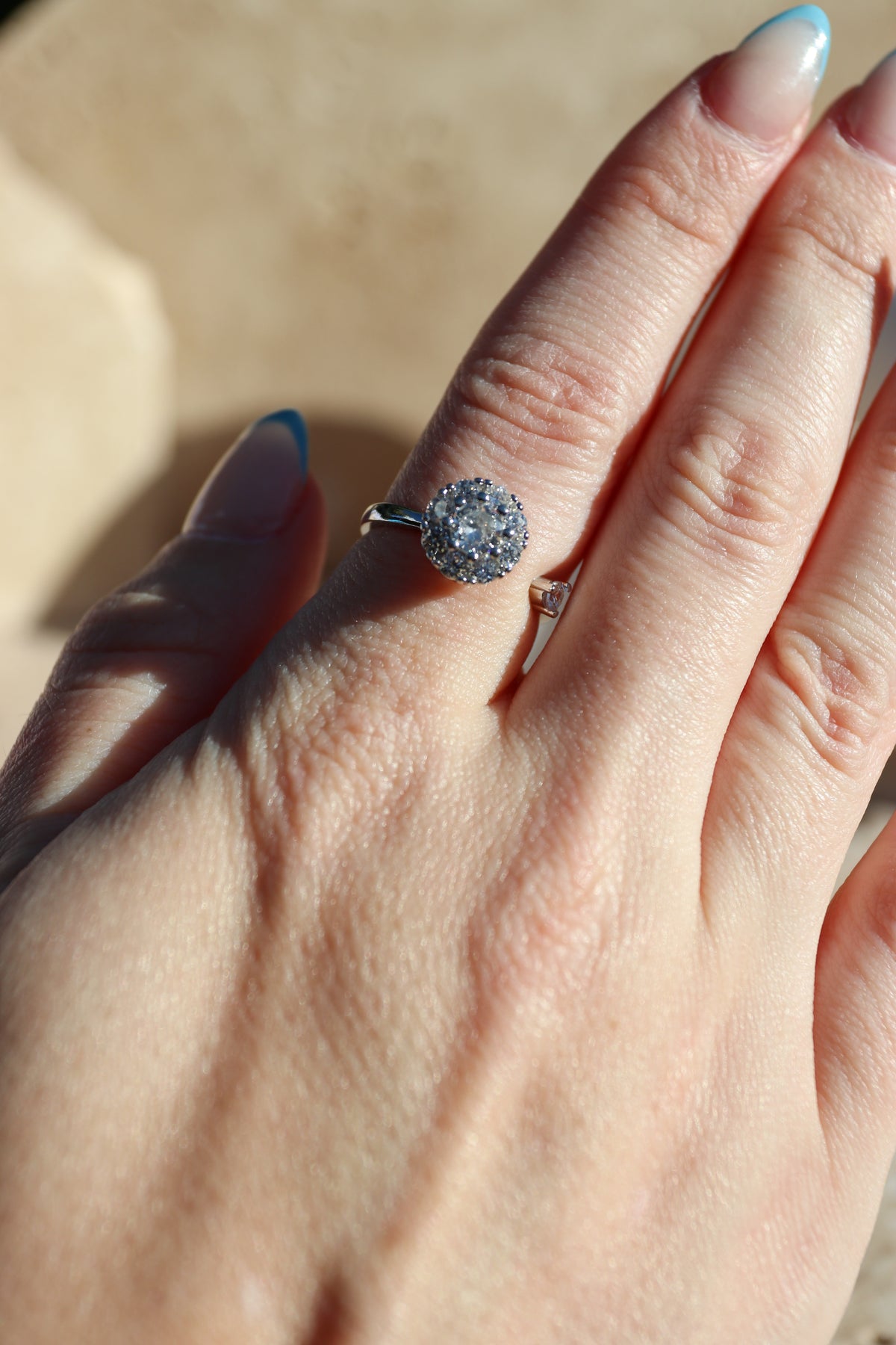 ZEENA - Crystal Club Spinner Ring