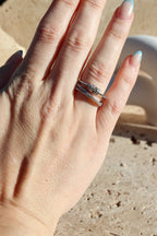 KYLIE S925 Sterling Silver Beaded Ring (SILVER)
