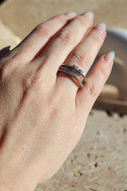 KYLIE Sterling Silver Beaded Ring (SILVER)