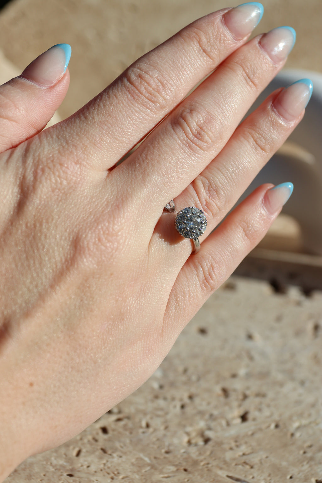 ZEENA - Crystal Club Spinner Ring