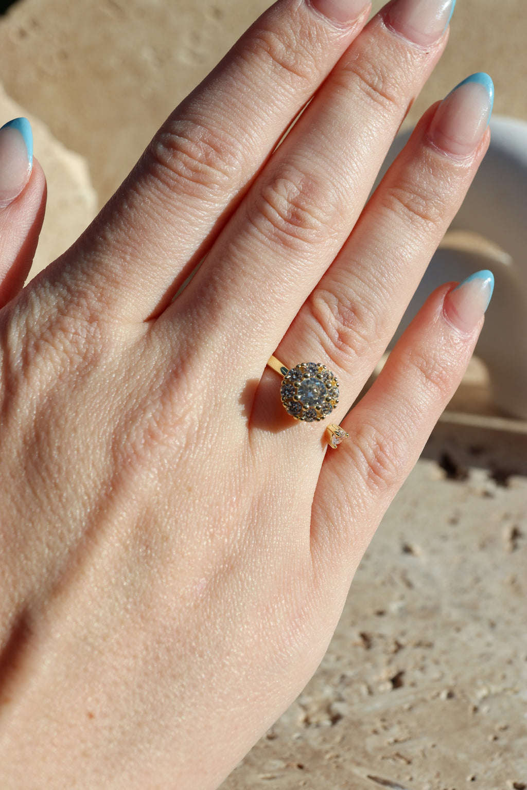 ZEENA - Crystal Club Spinner Ring