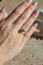 EMMA - Blue Butterfly Spinner Ring