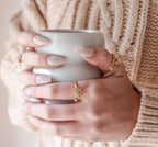 KYLIE S925 Sterling Silver Beaded Ring (GOLD)