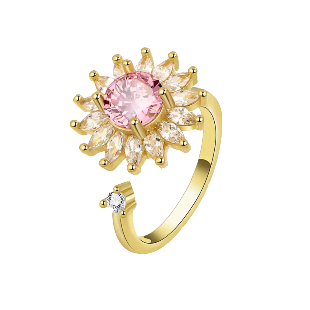 RACHEL - Radiant Sunflower Spinner Ring