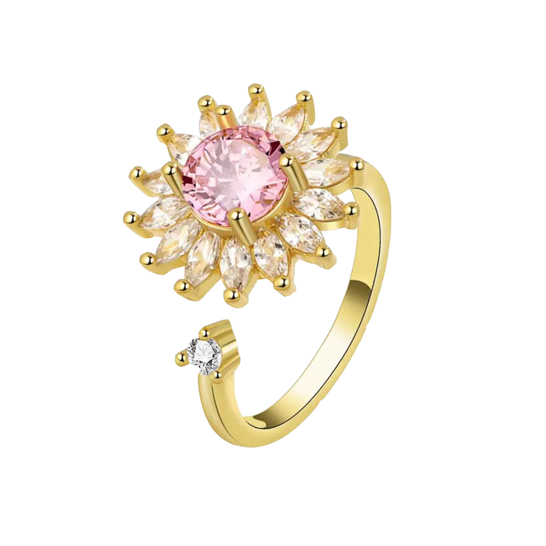 RACHEL - Radiant Sunflower Spinner Ring