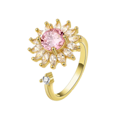 RACHEL - Radiant Sunflower Spinner Ring