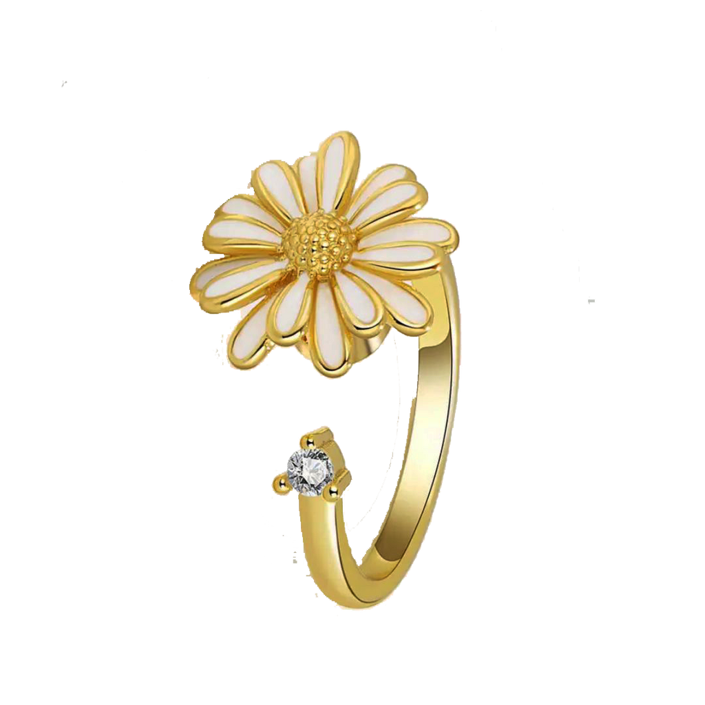 DAISY - 925 Sterling Silver Daisy Dreams Spinner Ring