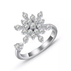 CHLOE -  Crystal Flower Spinner Ring
