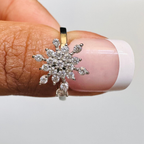CHLOE -  Crystal Flower Spinner Ring