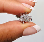 CHLOE -  Crystal Flower Spinner Ring